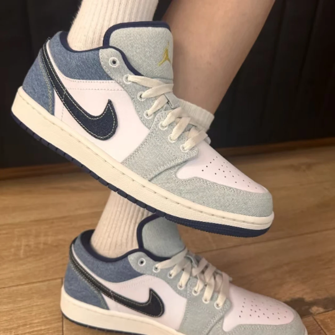 Nike耐克男子AJ1牛仔丹宁风休闲时尚百搭板鞋欧若风IH0648-141