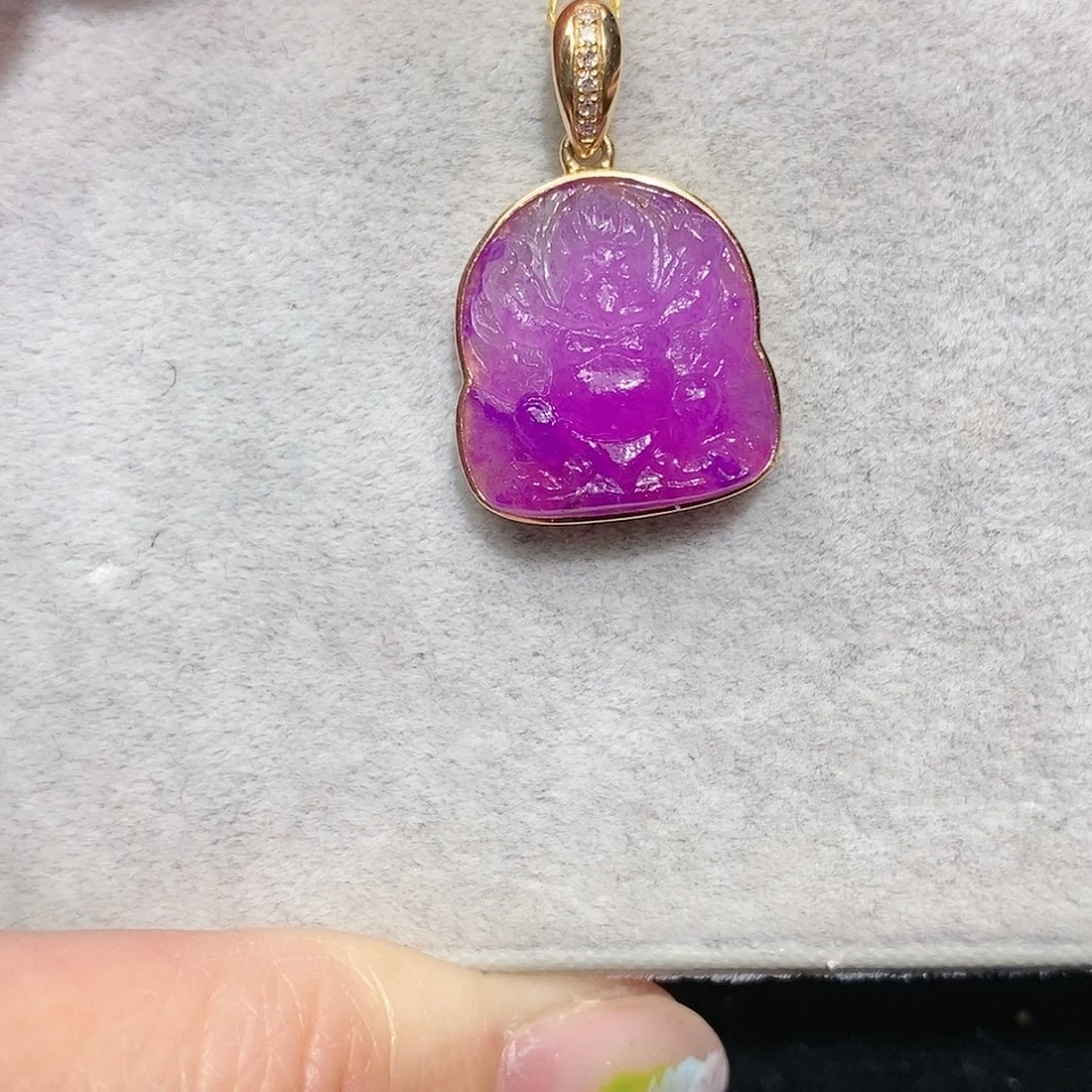 苏纪石（舒俱来）18K金镶嵌吊坠(不含链)