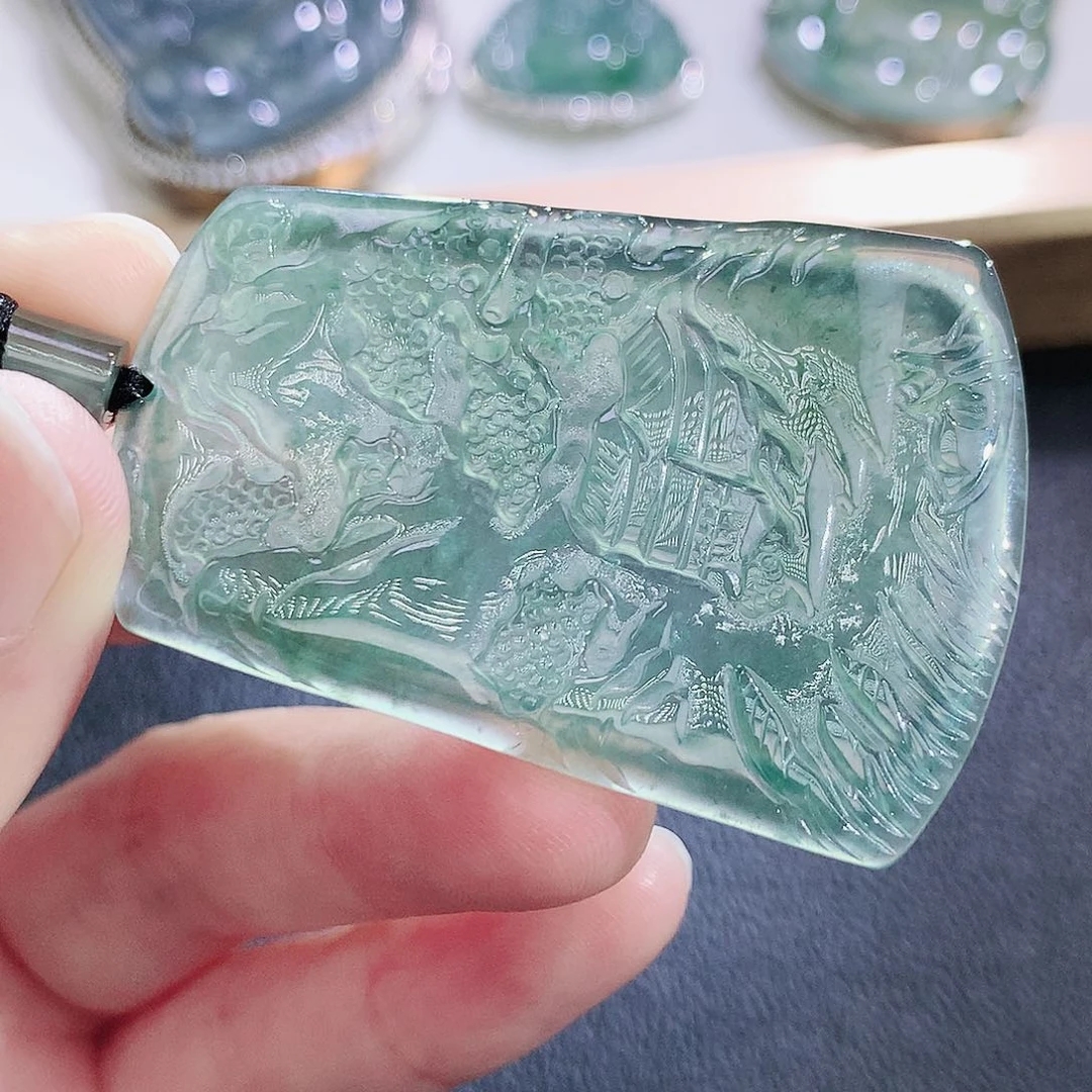 翡翠未镶嵌挂件翡翠