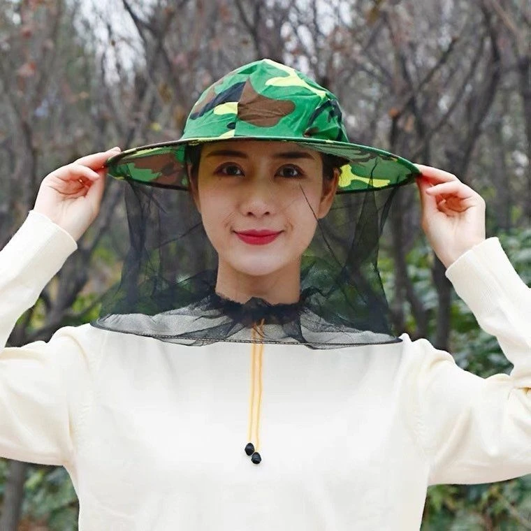 养蜂帽子蜂帽面纱遮脸防蜂帽半身专用户外夏季收蜂帽全套蜜蜂工具