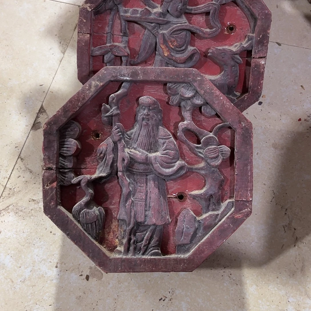 乘***浪香榧木木雕.花板.家具.古建构件.卡子花.结子