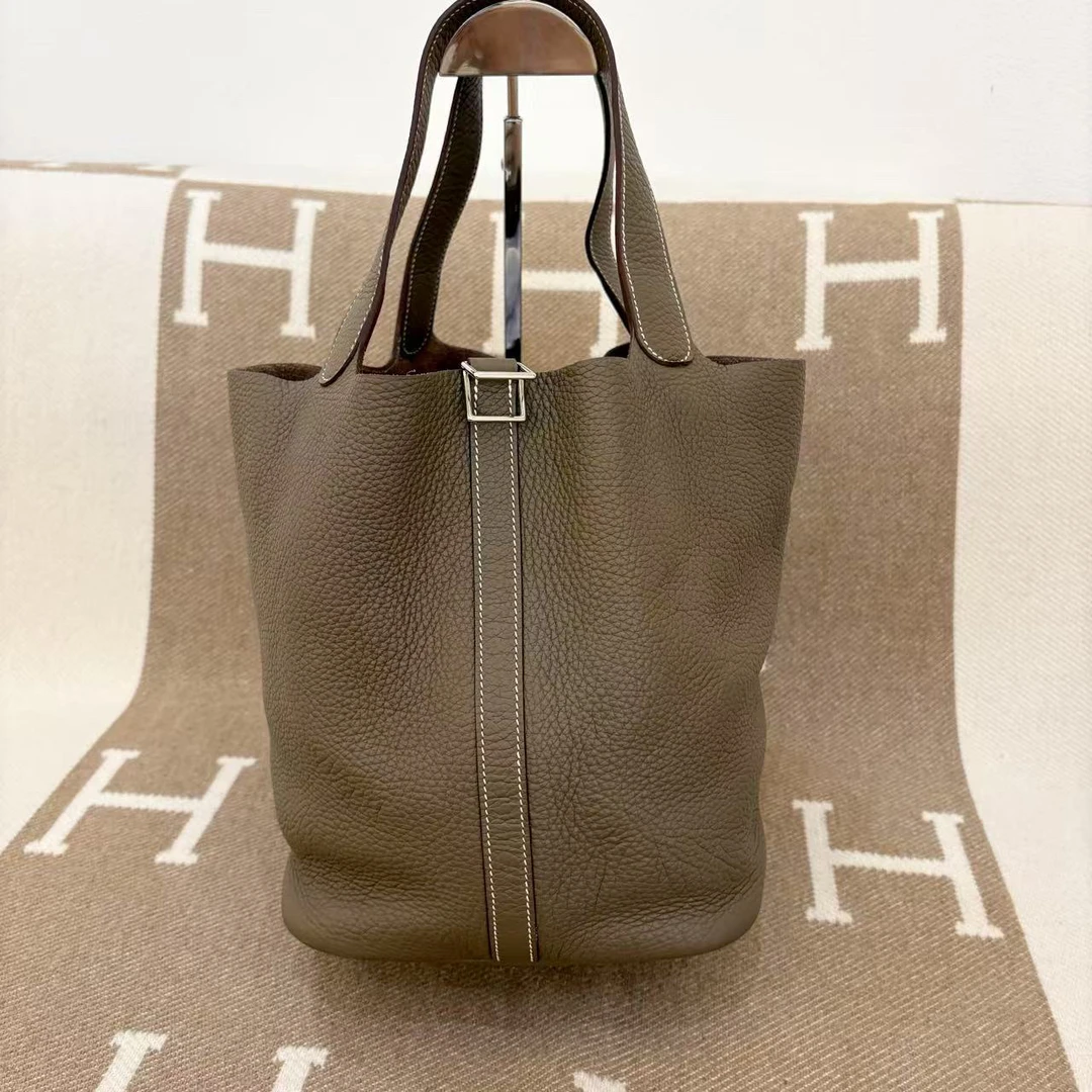 99新 Hermes/爱马仕 picotin 18 Y  tc皮  大象灰ac0401b1