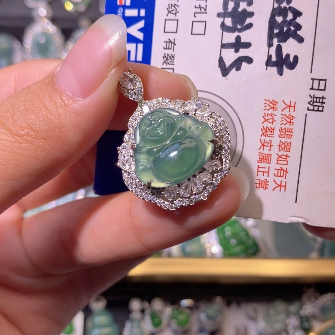 翡翠未镶嵌颈饰天然