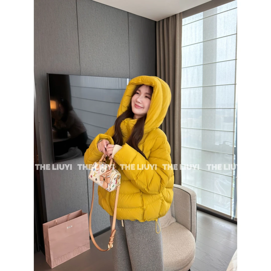 【LIUYI】热气球~90白鸭绒宽松保暖短款龟背羽绒服510226