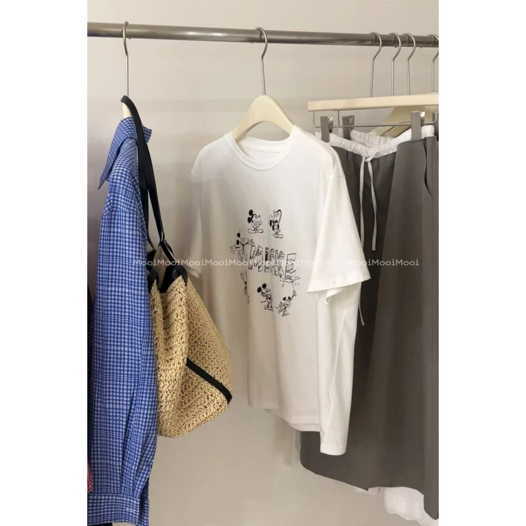 【mooi】'小小米奇'春夏新款韩版ins风小众设计感T恤