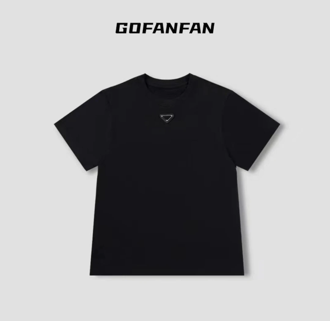 梵#新三角标夏天福利高品质重工短袖上衣，衣长：61cm