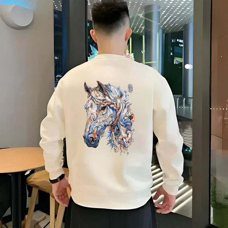 秋冬2025新款潮牌字母印花卫衣男士圆领高级感休闲打底衫长袖上衣