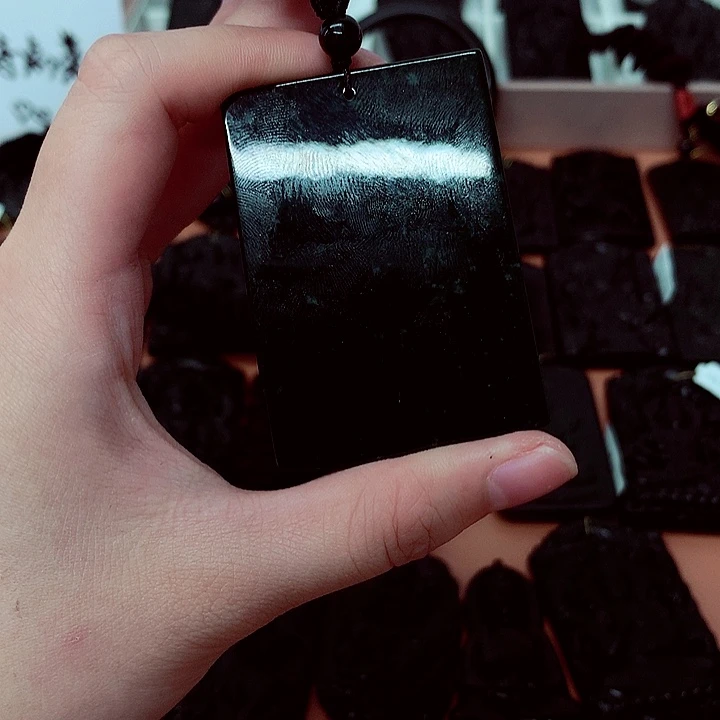 颈饰未镶嵌翡翠天然a货钢琴黑特色题材挂件