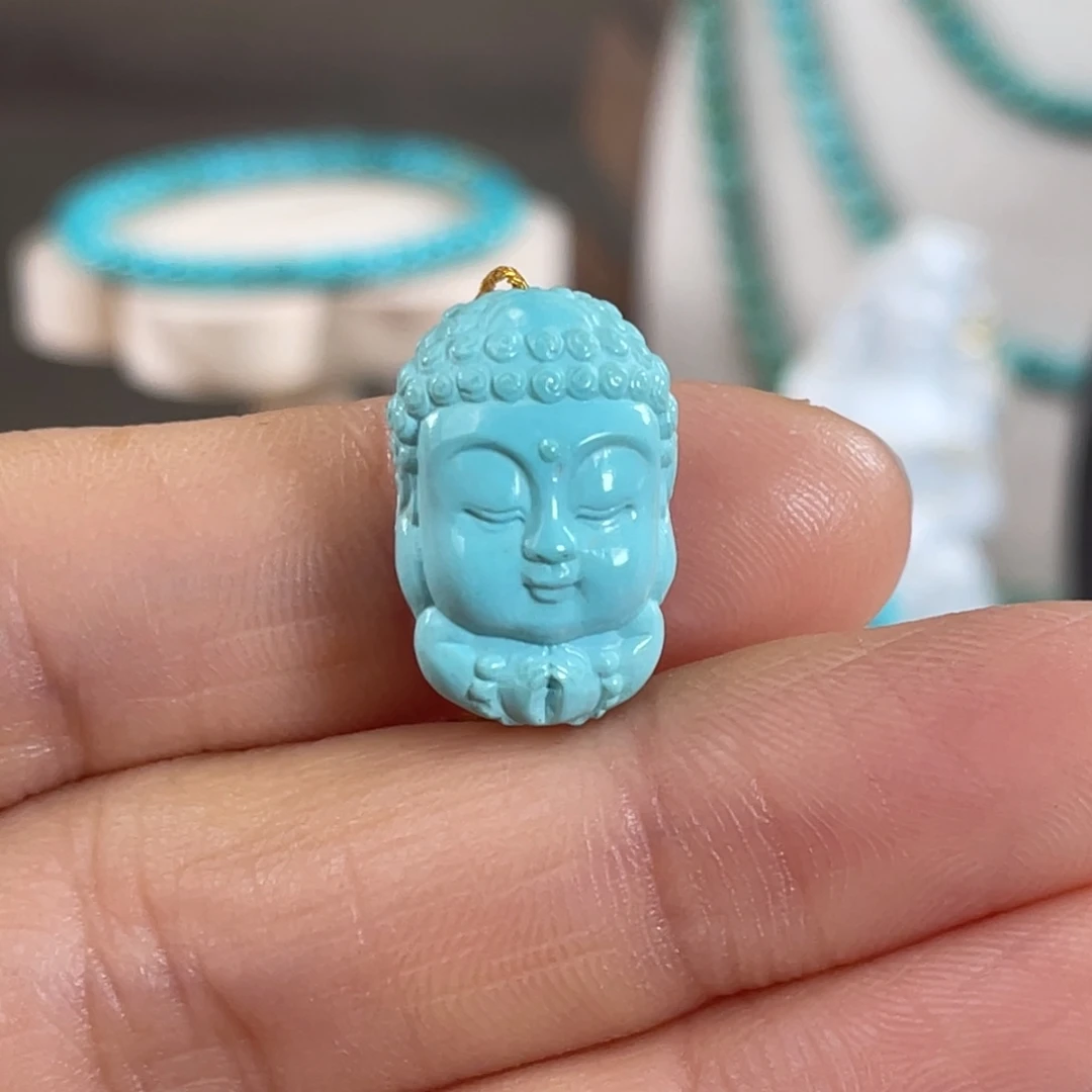 绿松石未镶嵌套链宝宝佛