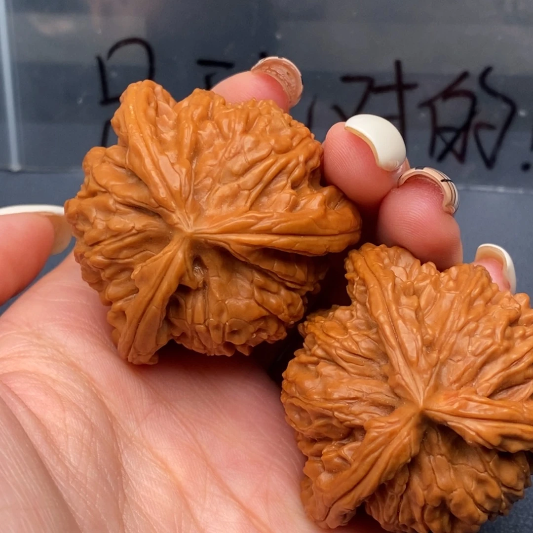 重***卫文玩核桃把件白狮子