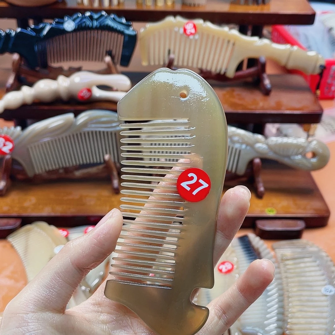 纯手工制作牛角梳27
