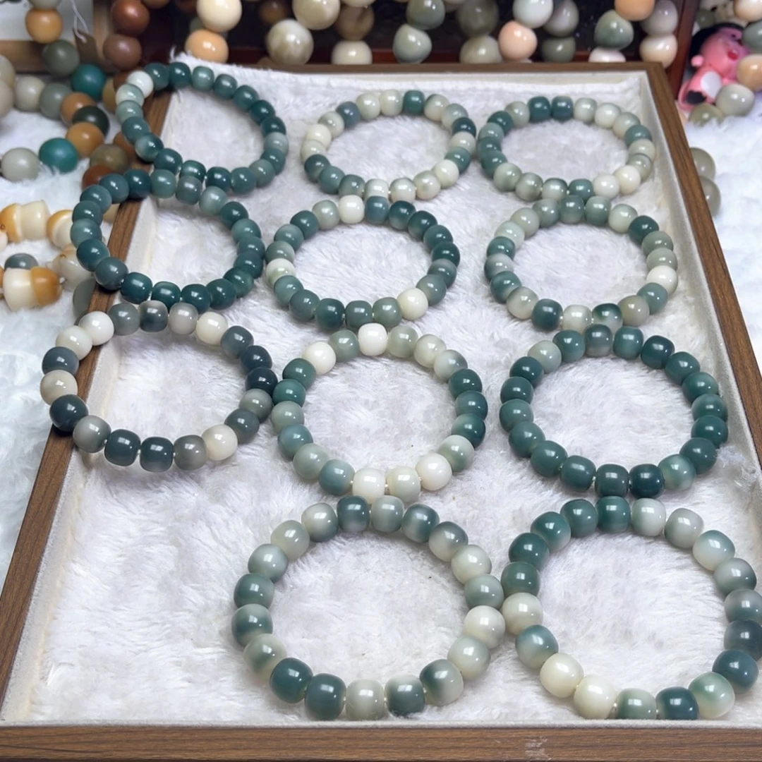 菩提根/象牙果吊坠薄荷奶绿卡12