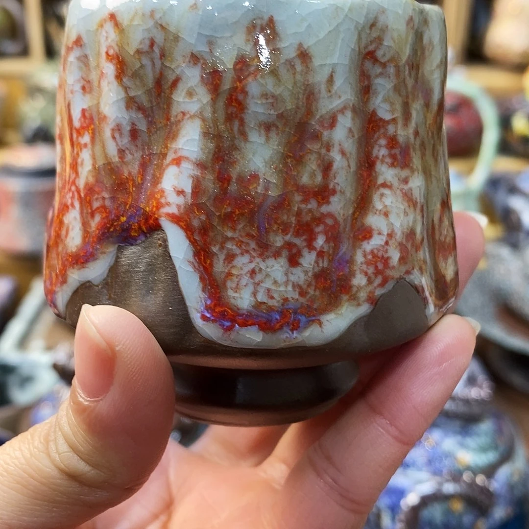 粗陶柴烧志野茶器