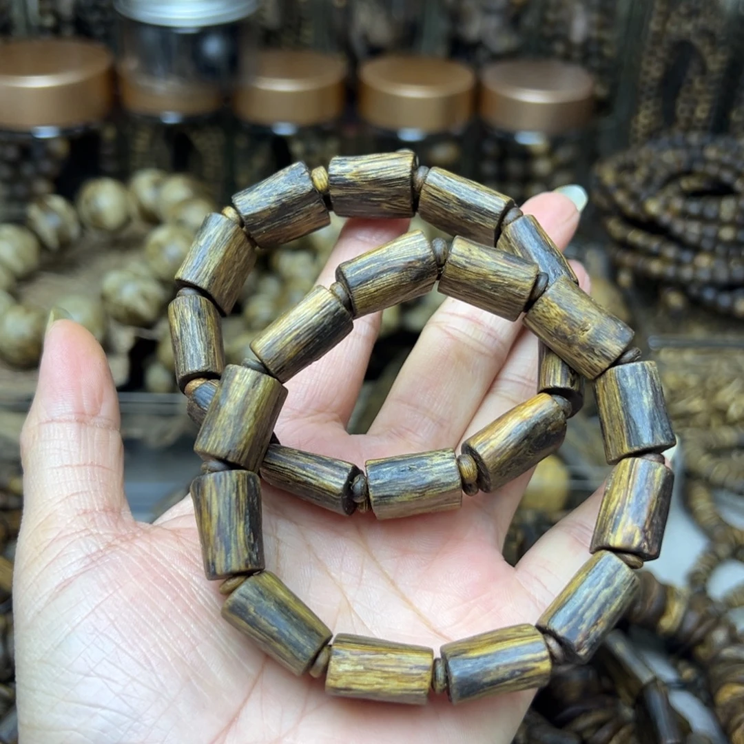 手串沉香高品质金沙叶沉浮手牌珠单圈21多样性发一