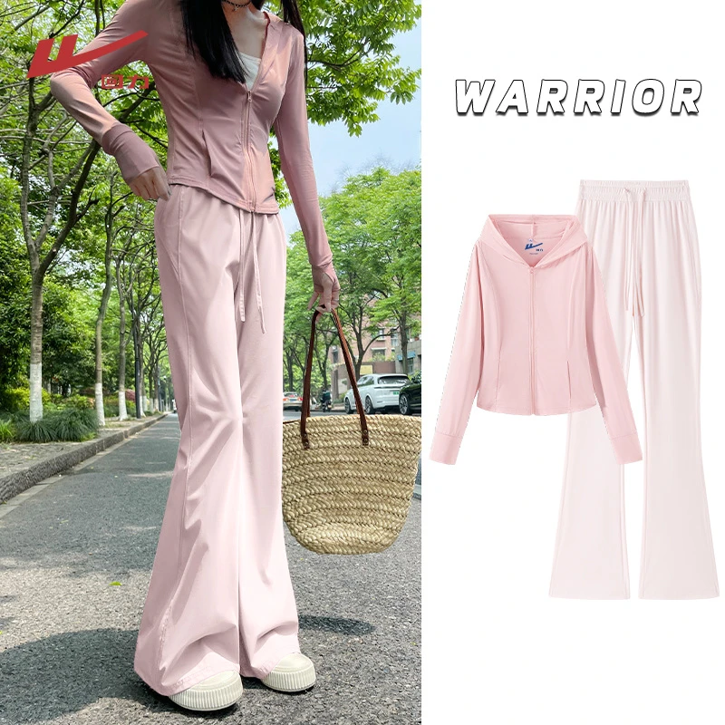 Warrior/回力运动防晒套装2025新款阔腿百搭显瘦城市轻运动风女T