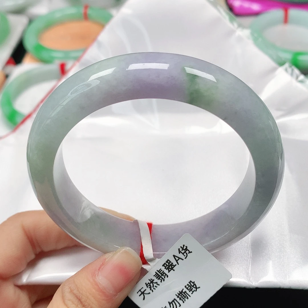 翡翠手镯未镶嵌天然翡翠手镯57