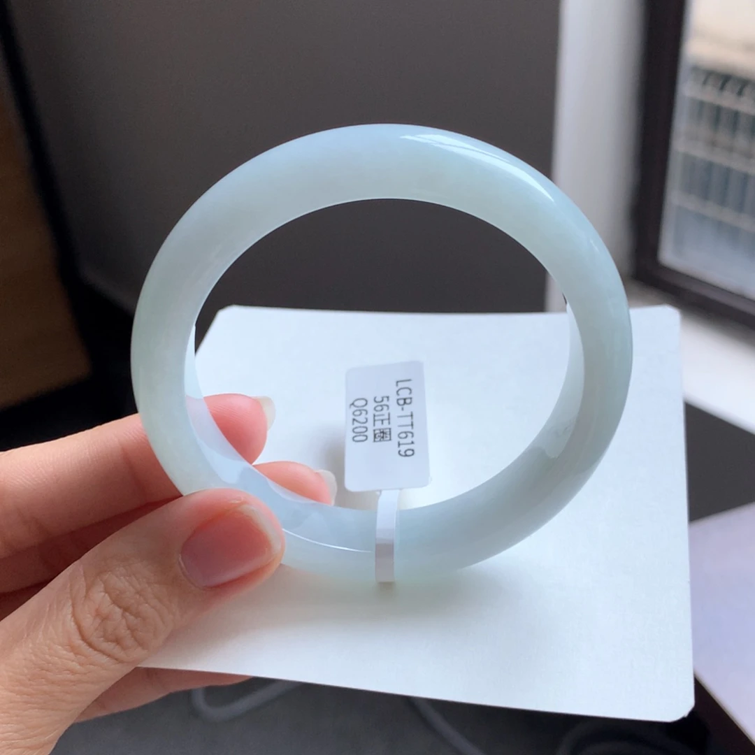 翡翠手镯未镶嵌清新如兰15号