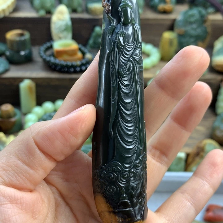 未镶嵌岫岩河磨玉(透闪石质玉)珠宝奇石C****e