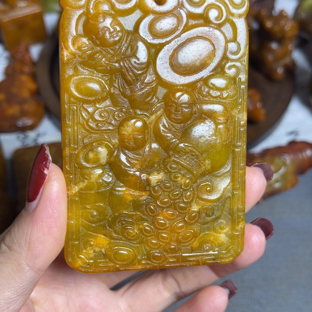 蛇纹石玉合金颈饰