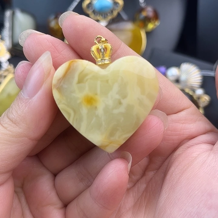 琥珀银S925镶嵌裸石