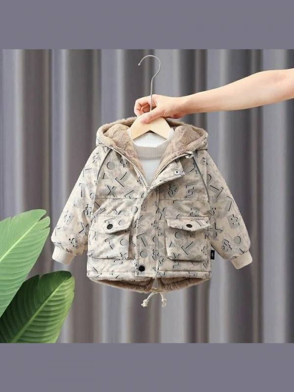 宝宝棉衣2025春装新款婴儿棉袄男童加绒加厚保暖小童外套春季女童