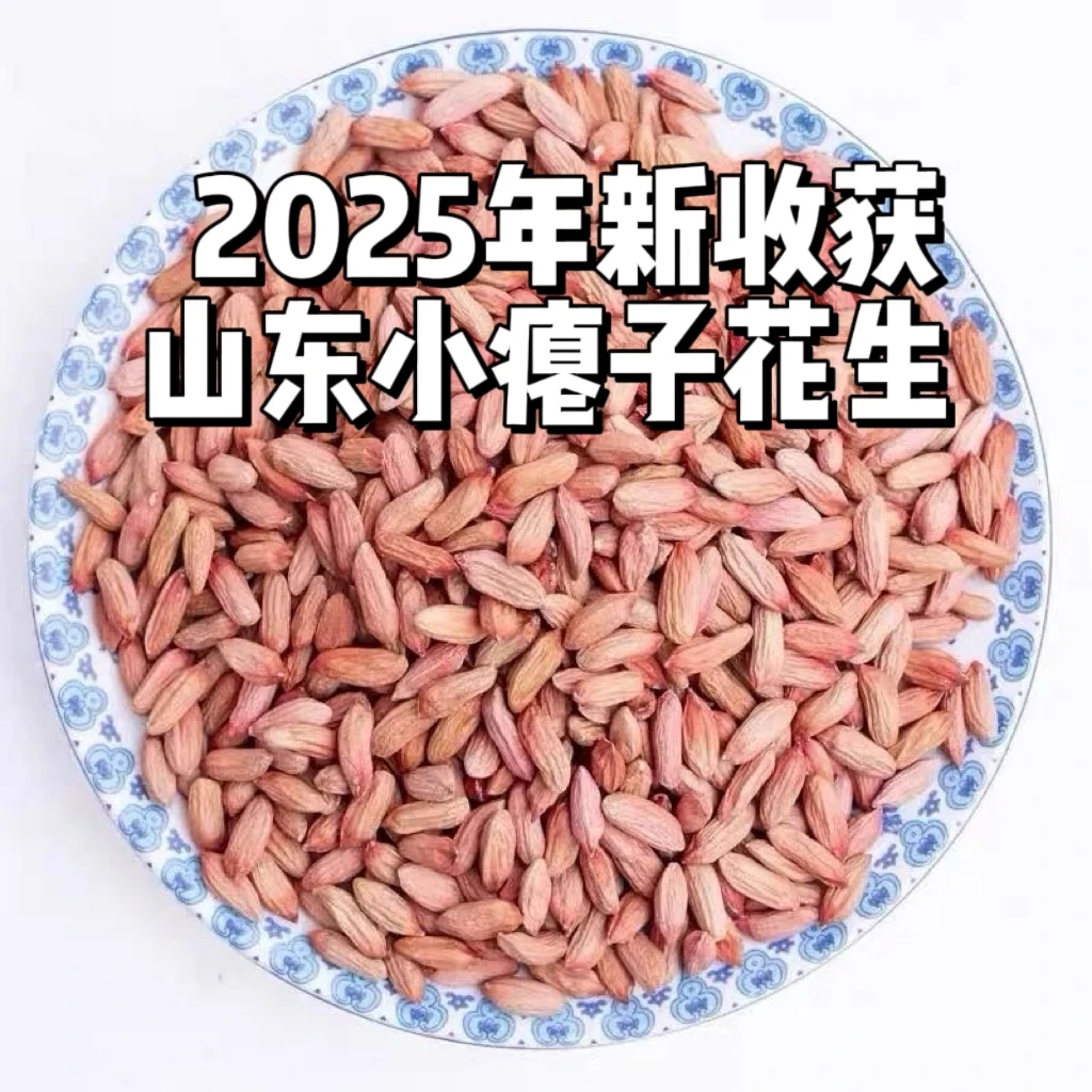 山东瘪花生2025新鲜去壳粉皮篦眼子半空儿花生妞妞办公零食