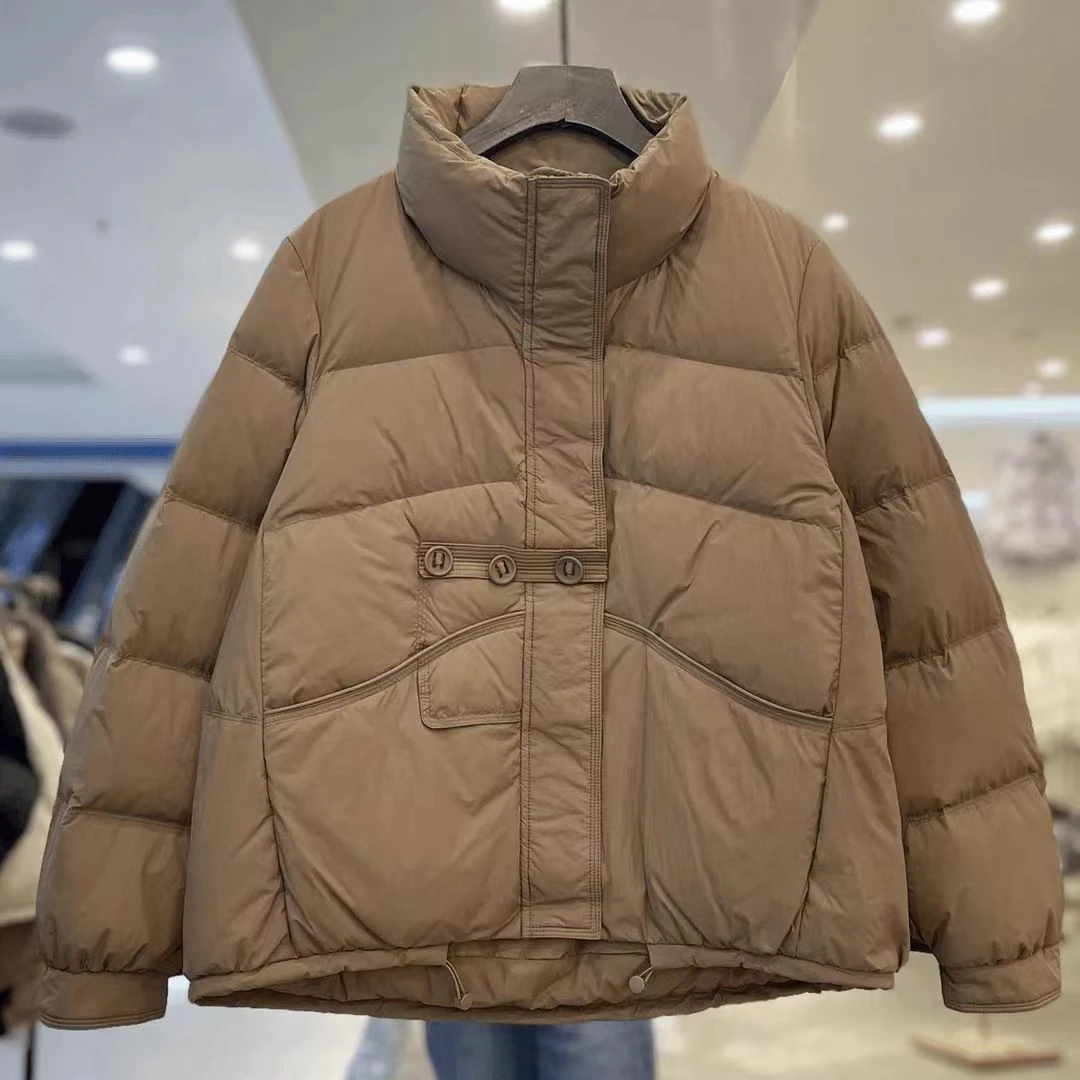 短款三粒扣羽绒服女宽松百搭显瘦外套