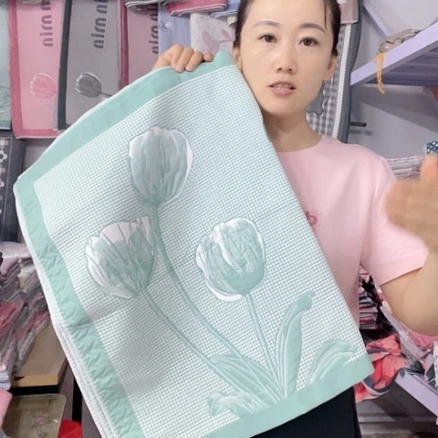 棉特价绿色郁金香纯棉