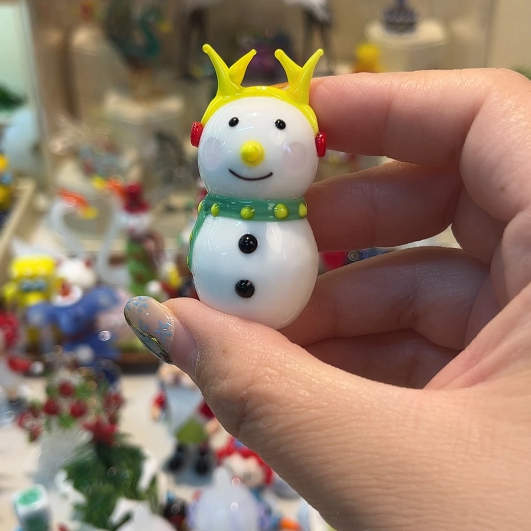 手工艺品琉璃雪人