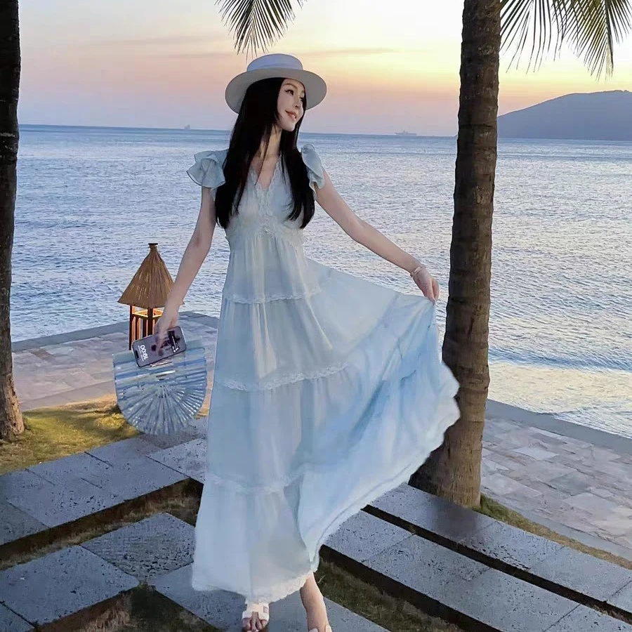 111-120轻奢度假连衣裙长裙