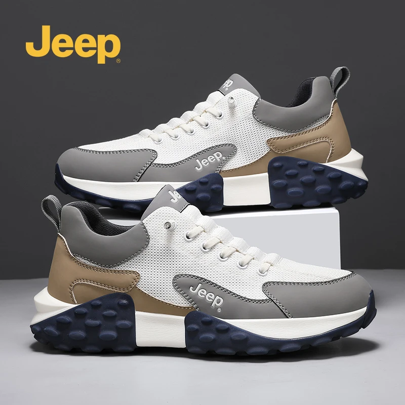 Jeep男鞋2025春季新款百搭厚底户外马丁运动休闲劳保耐磨工装鞋男