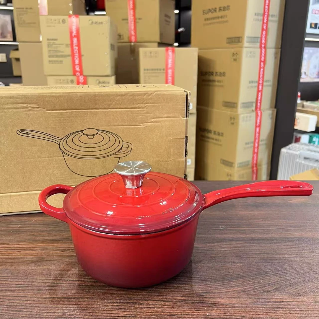 19cm铸铁珐琅奶锅宝宝辅食锅无涂层灶具通用