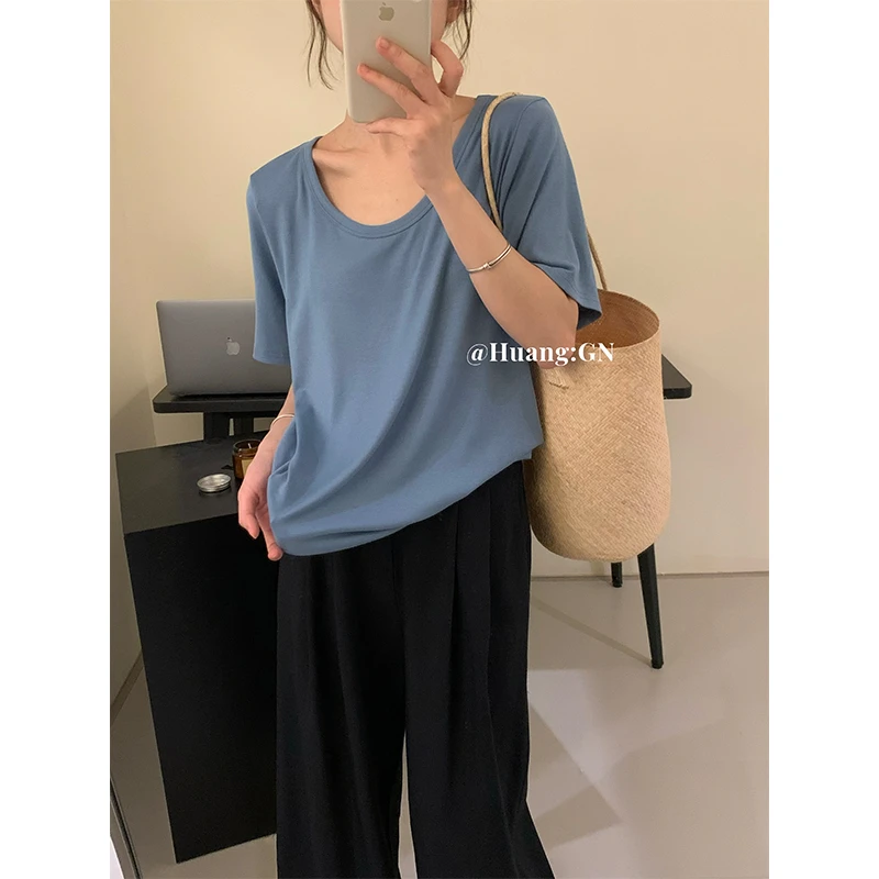 (清清)圆领软糯T恤-77089