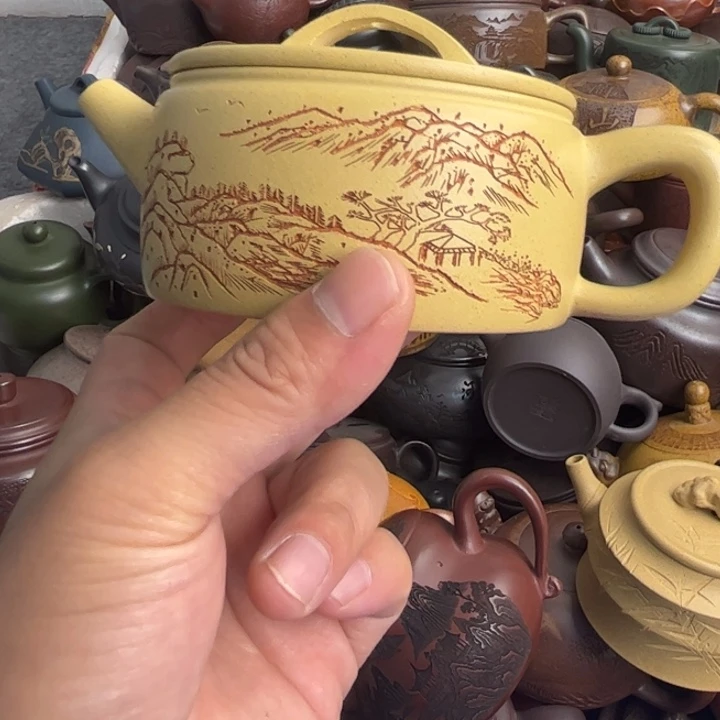 茶壶紫砂紫砂壶扭开裂