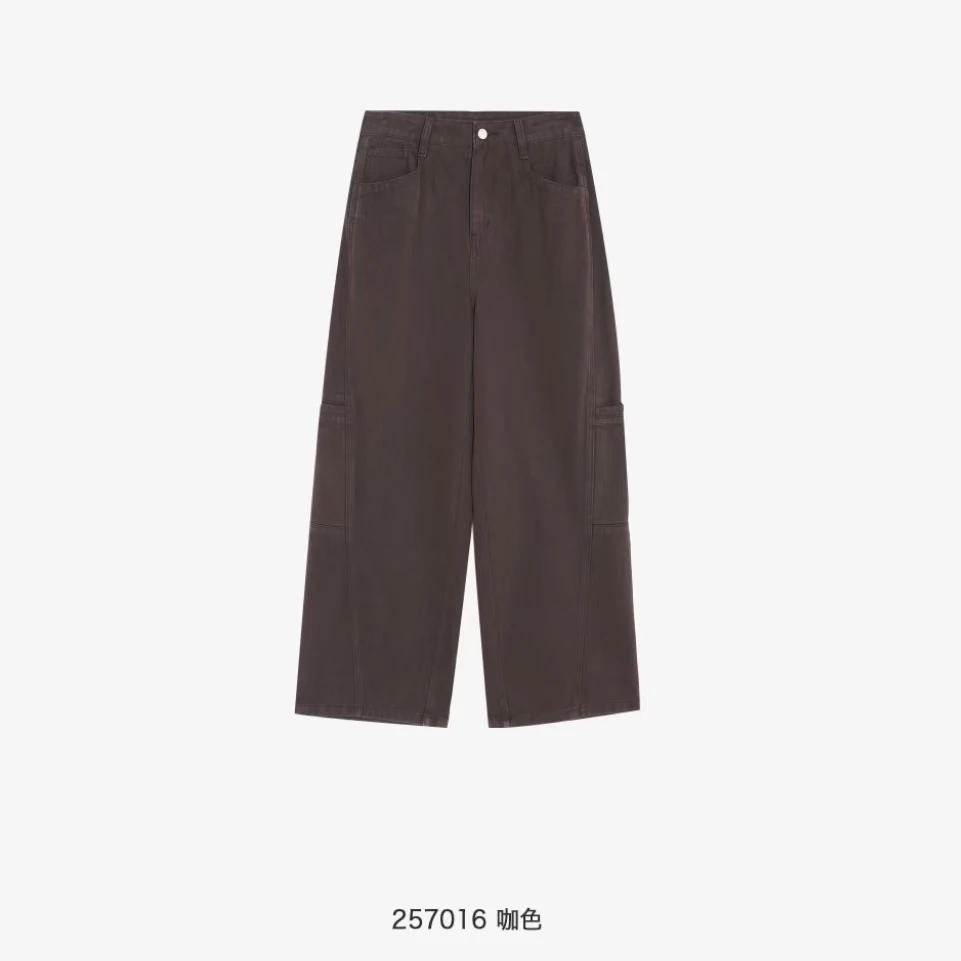 【韧行四方】美式复古工装宽松显瘦休闲阔腿裤257016