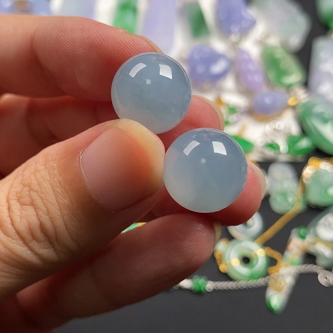 翡翠未镶嵌耳饰翡翠