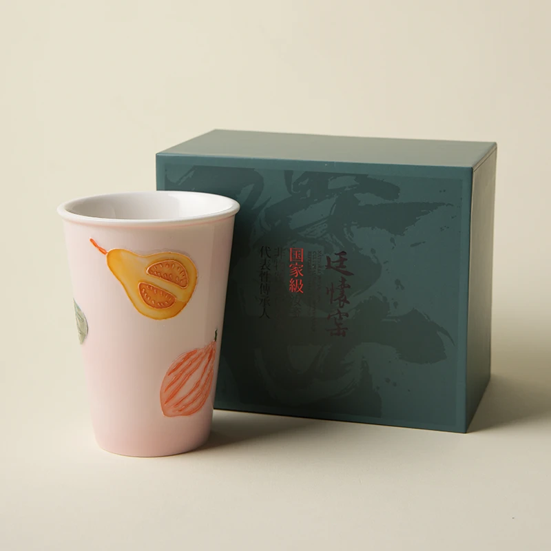 吾游茶器廷怀窑手绘可乐杯——果蔬