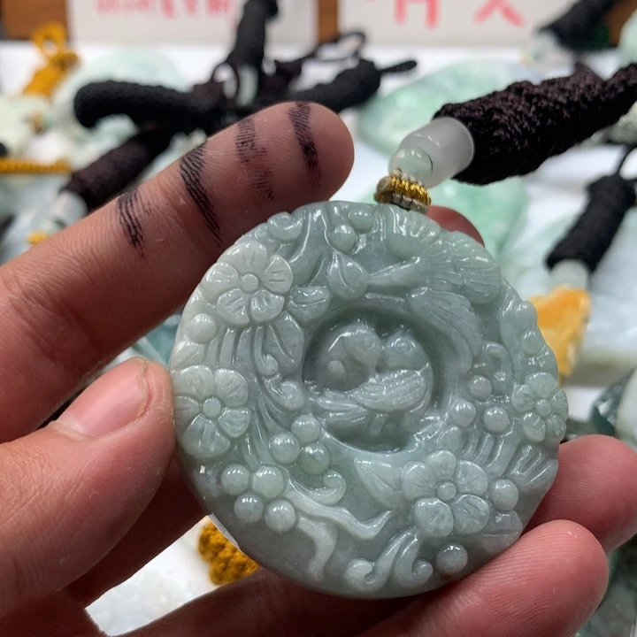 颈饰未镶嵌翡翠保真天然a货翡翠