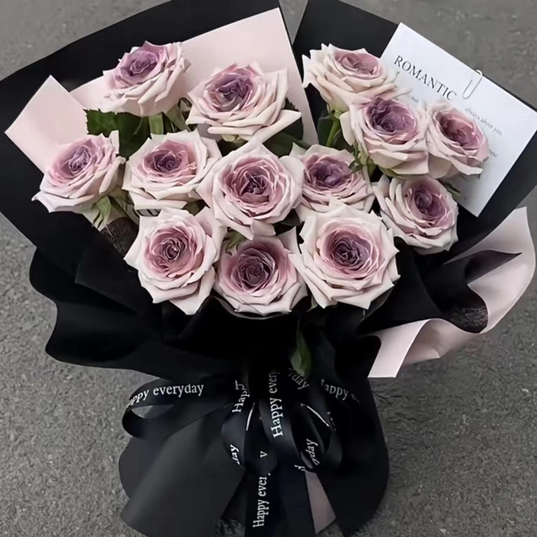 女神节鲜花【过往的风】13枝乌梅子酱玫瑰花束生日鲜花生日礼物约会花束花店送花上门