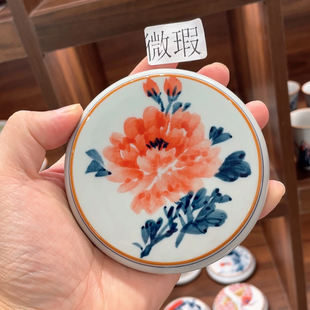 釉下手绘茶具微瑕