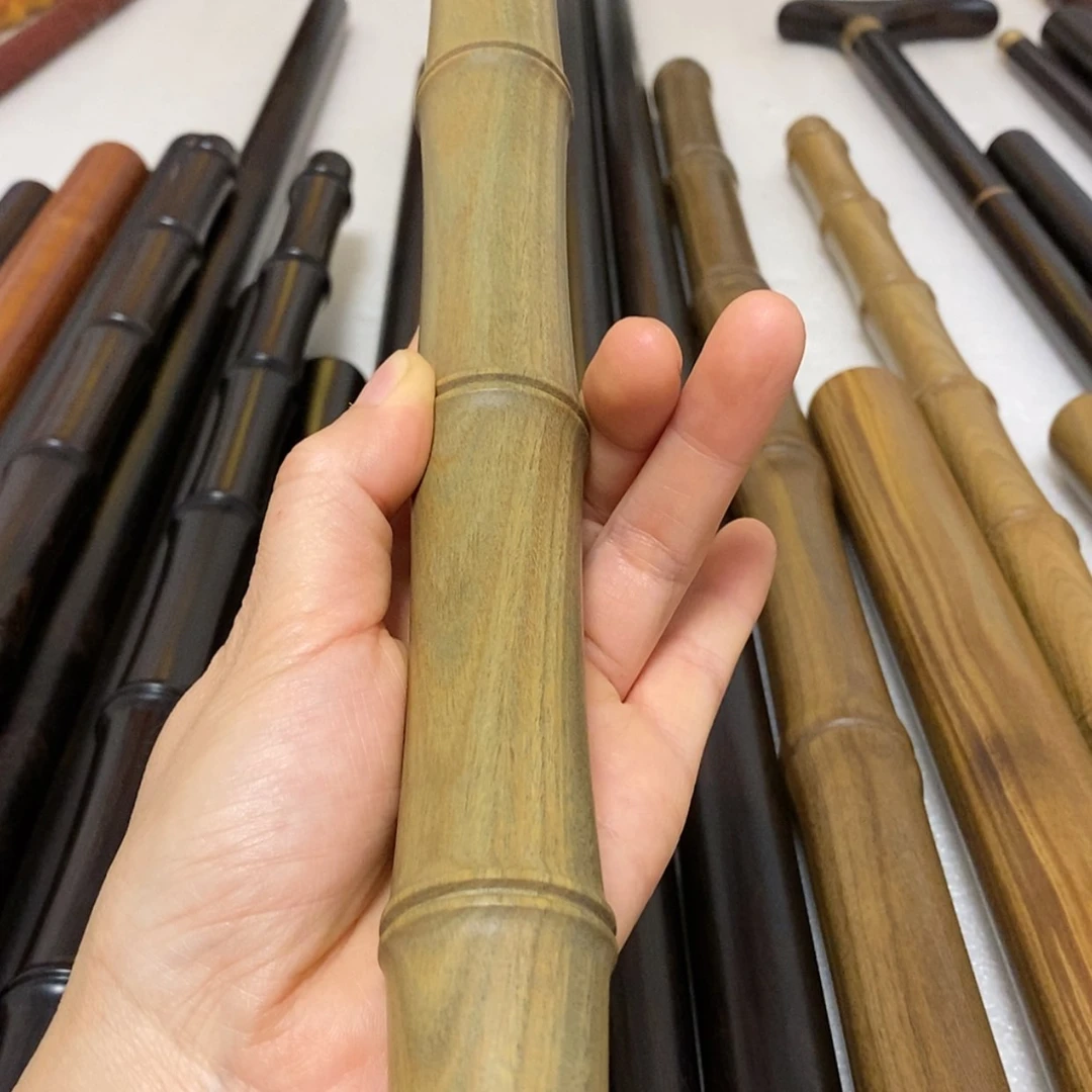 【闪购商品】六**子绿檀竹节棍