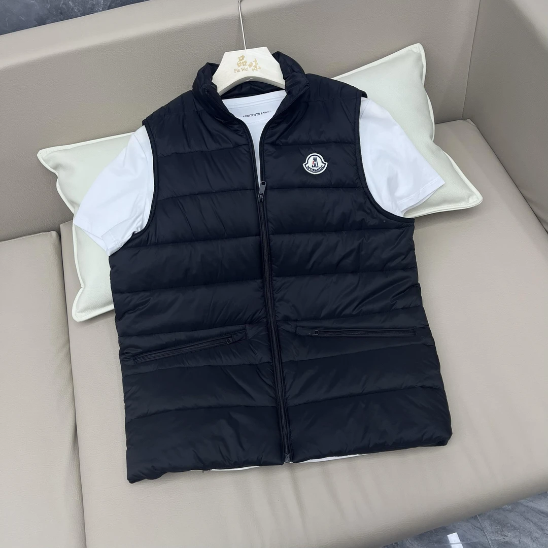 【香港老派绅奢】秋冬新款潮牌小立领经典保暖马甲男女同款坎肩外套