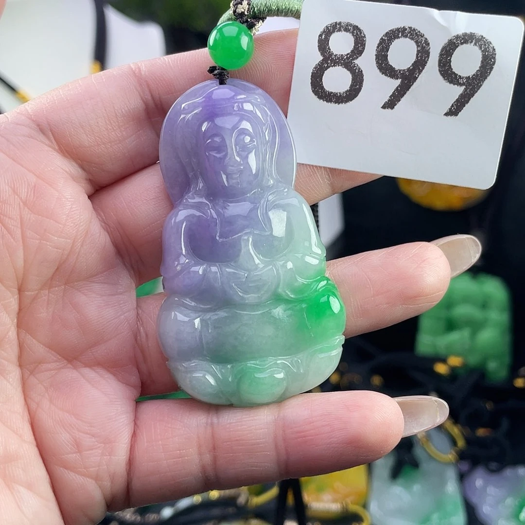 翡翠未镶嵌吊坠(赠链)