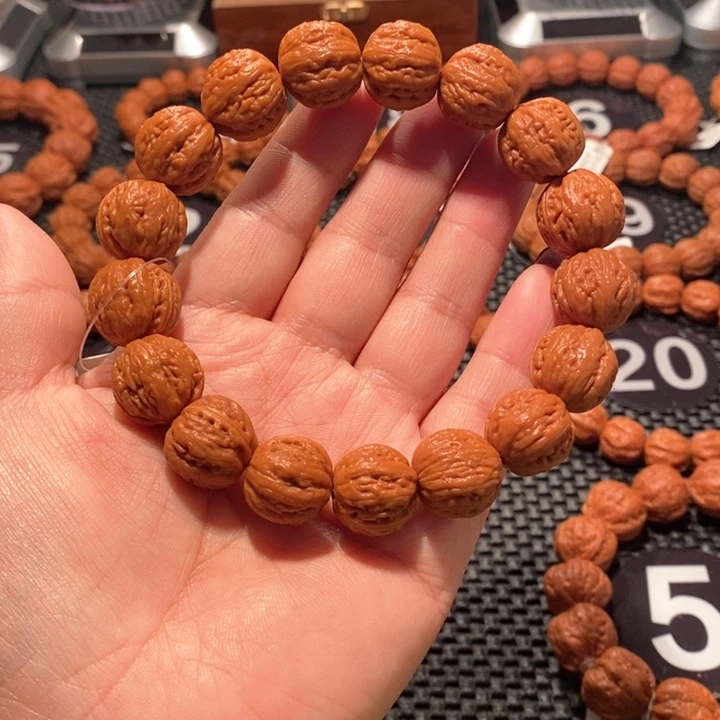 文玩核桃手串三*啊核桃手串1.7尺寸全品粗筋京八棱