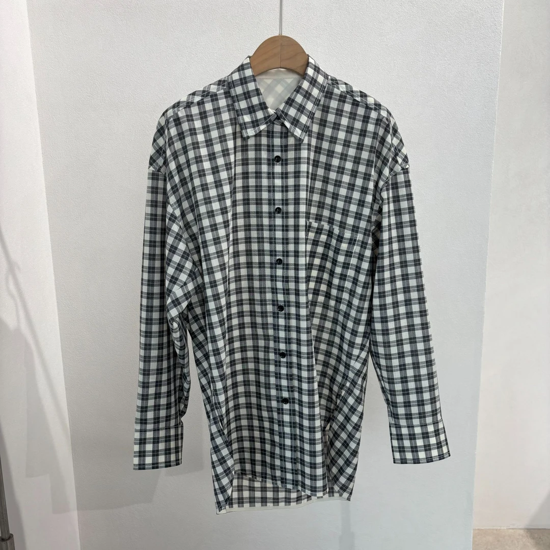 CSY4879 国内客人订单 单口袋格子衬衫