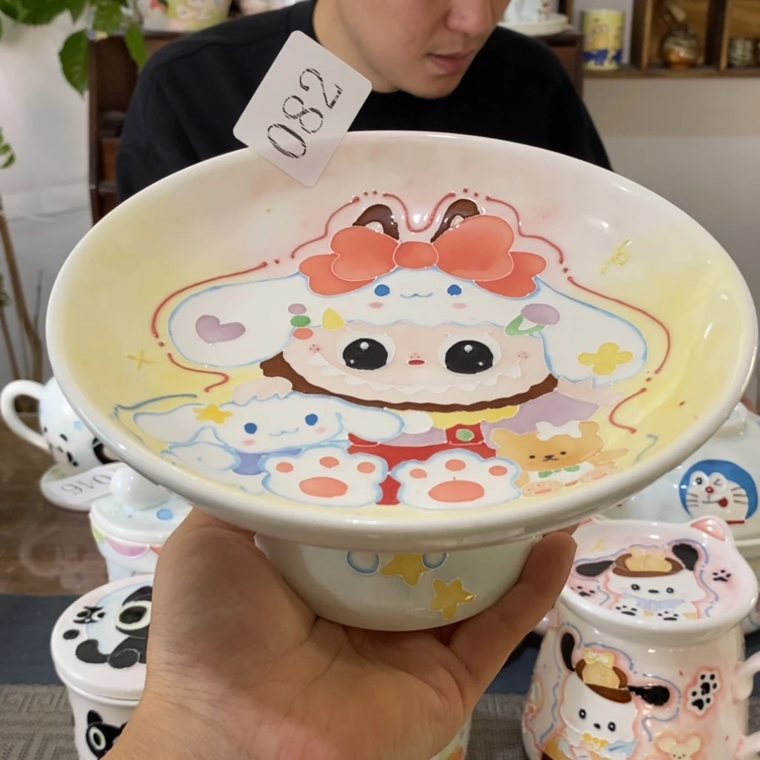 瓷片景德镇釉下彩手绘