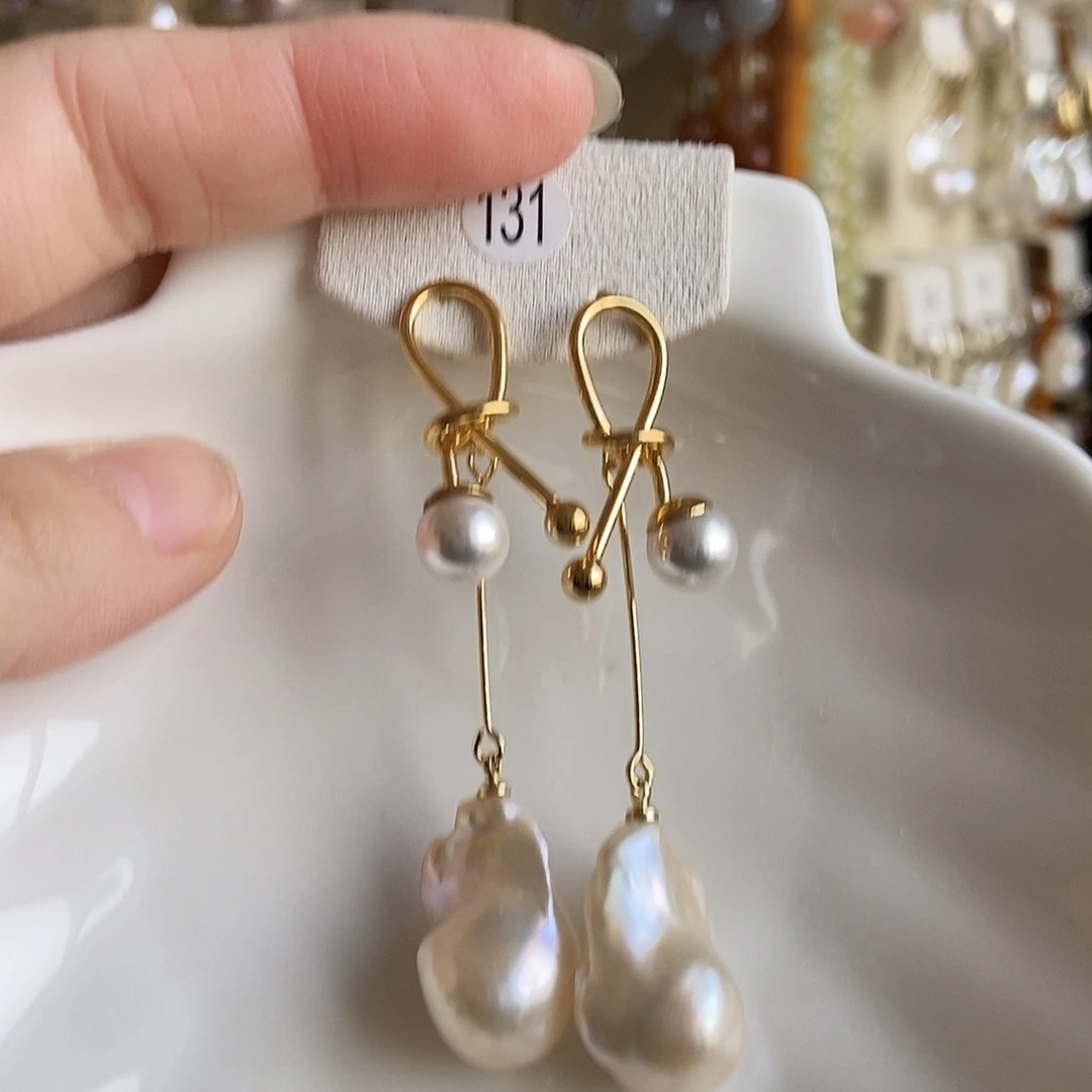 吊坠(不含链)淡水珍珠合金特价耳饰131号