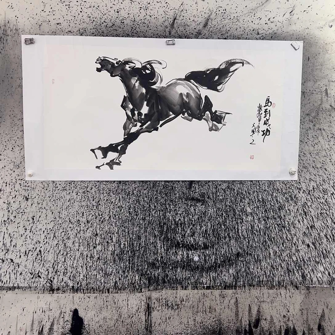 国画大****艇四尺单吗吴风之