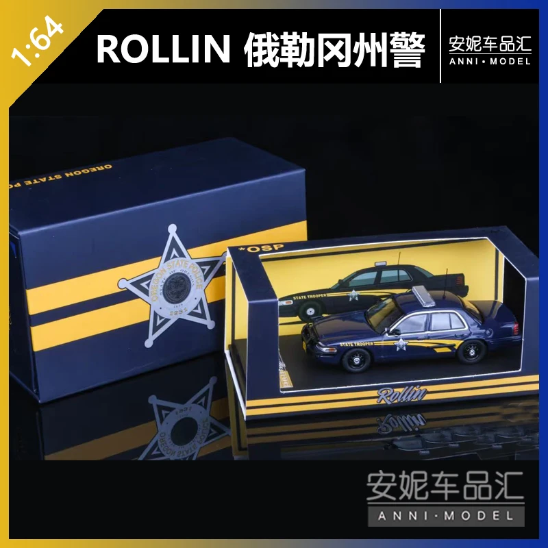 【安妮现货】Rollin 1:64俄勒冈州CV警车 明尼苏达 合金汽车模型