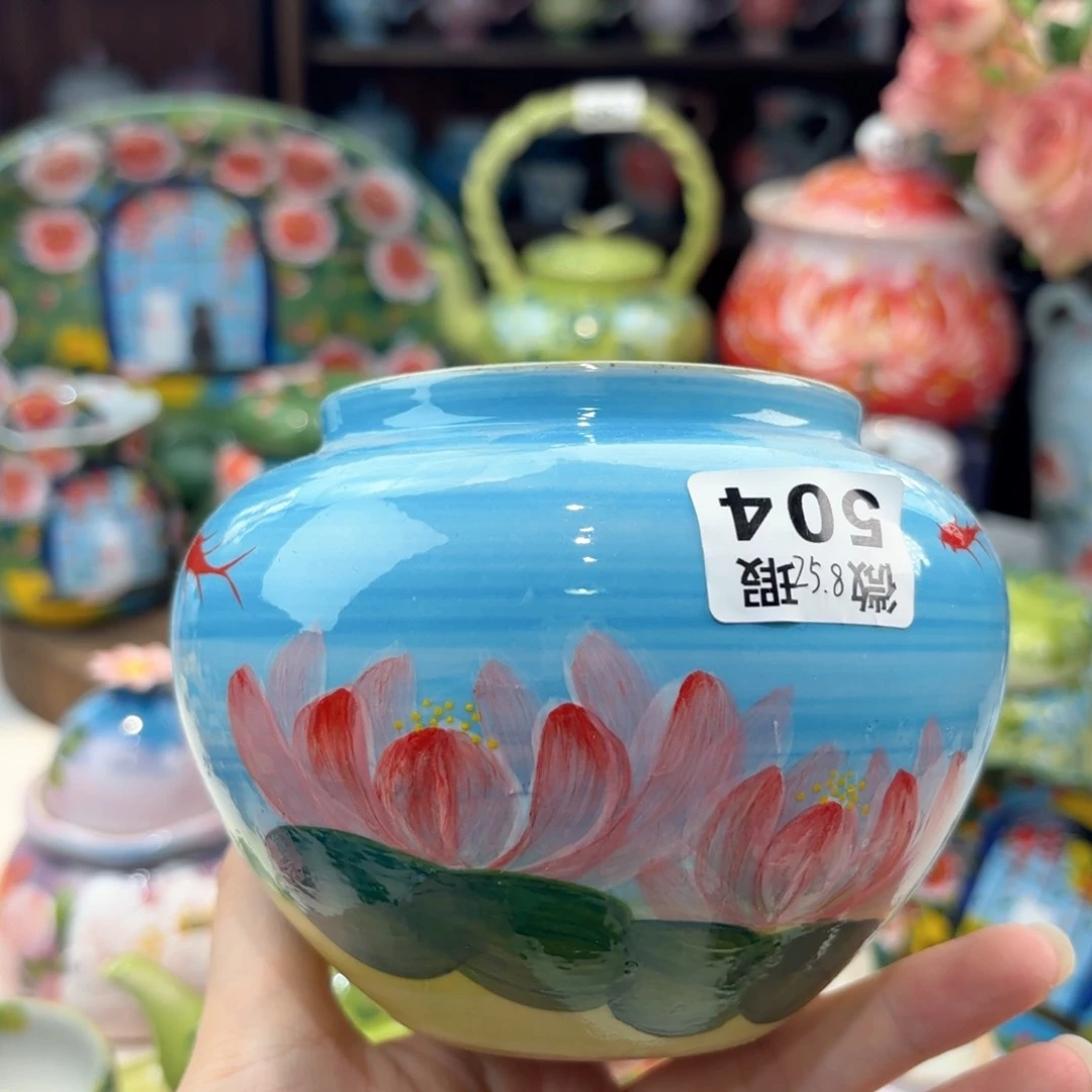 景德镇手绘高温釉下彩陶瓷茶具